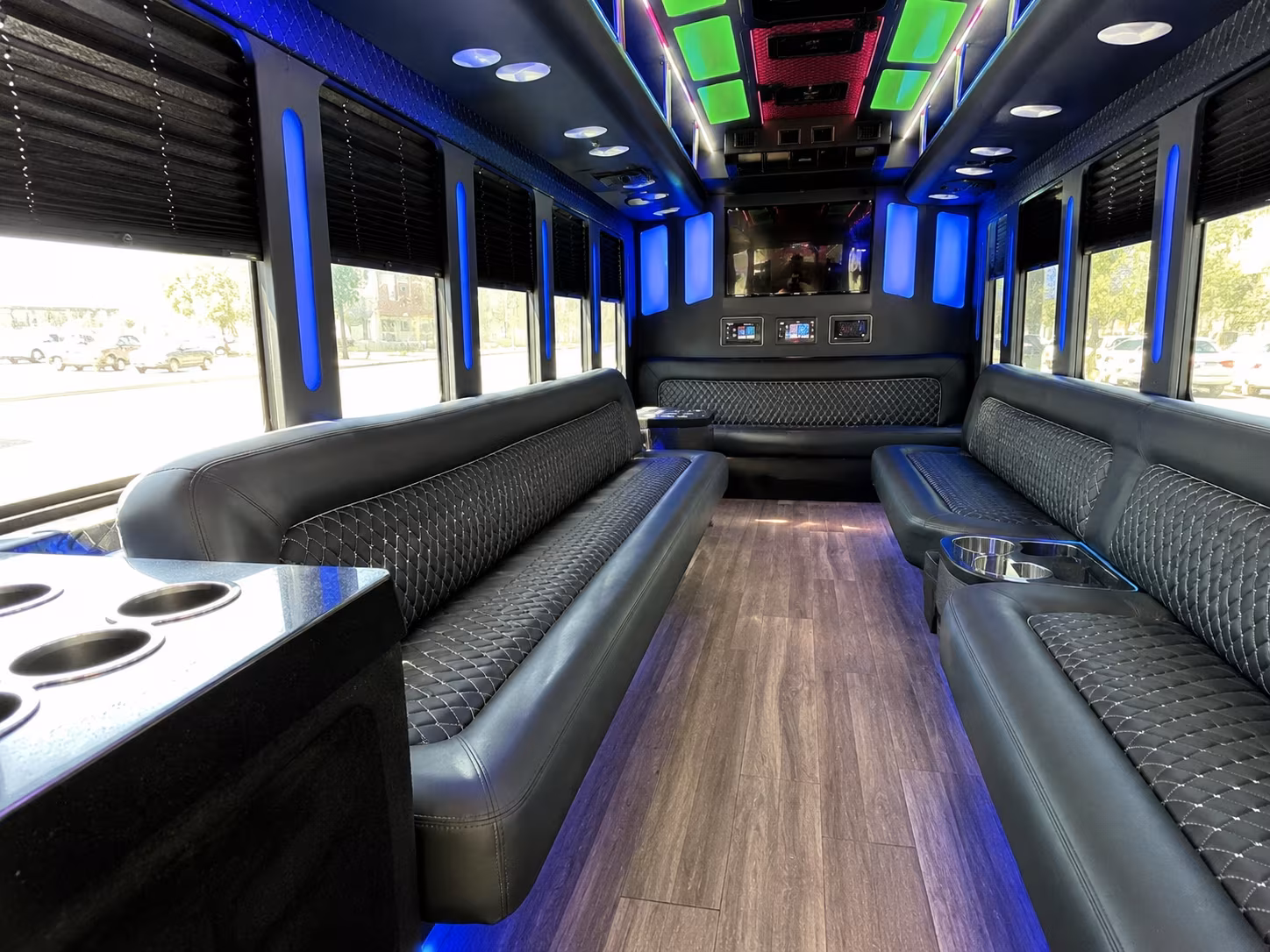 la mesa 15 passenger party bus inside