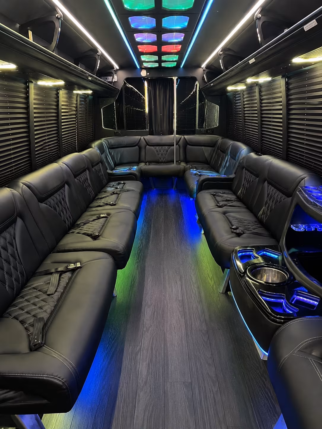 la mesa 20 passenger party bus interior