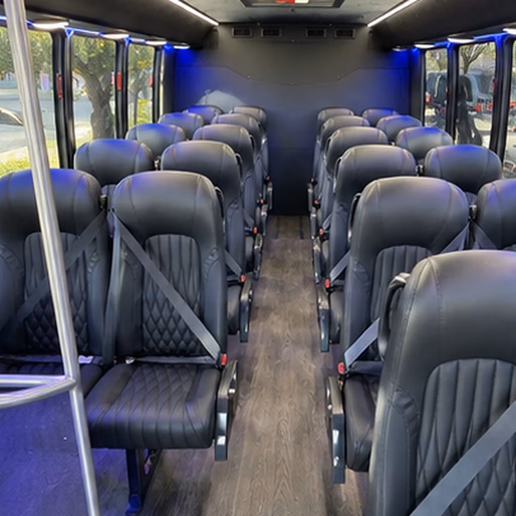 la mesa 25 passenger minibus interior