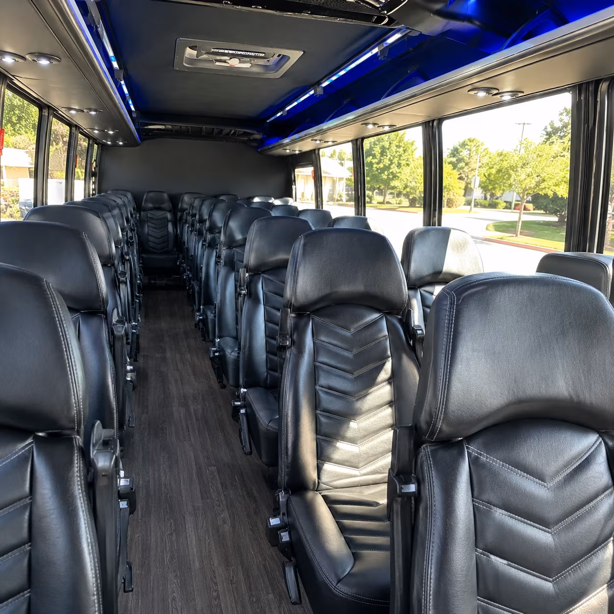 la mesa 28 passenger minibus inside
