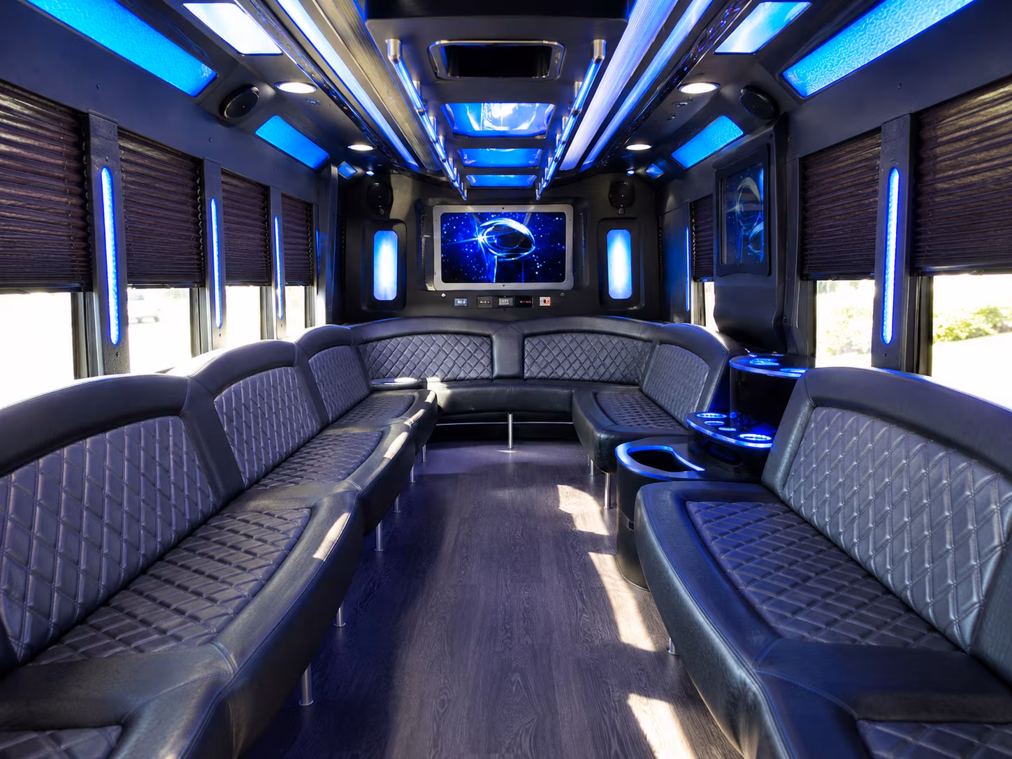 la mesa 28 passenger party bus inside