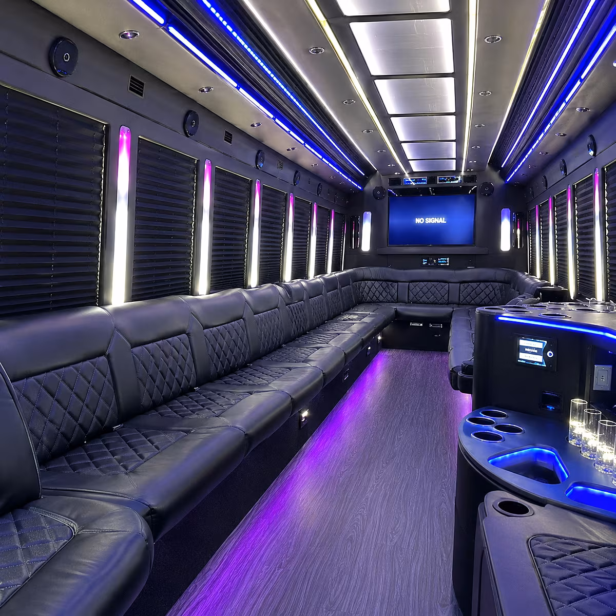 la mesa 30 passenger party bus inside