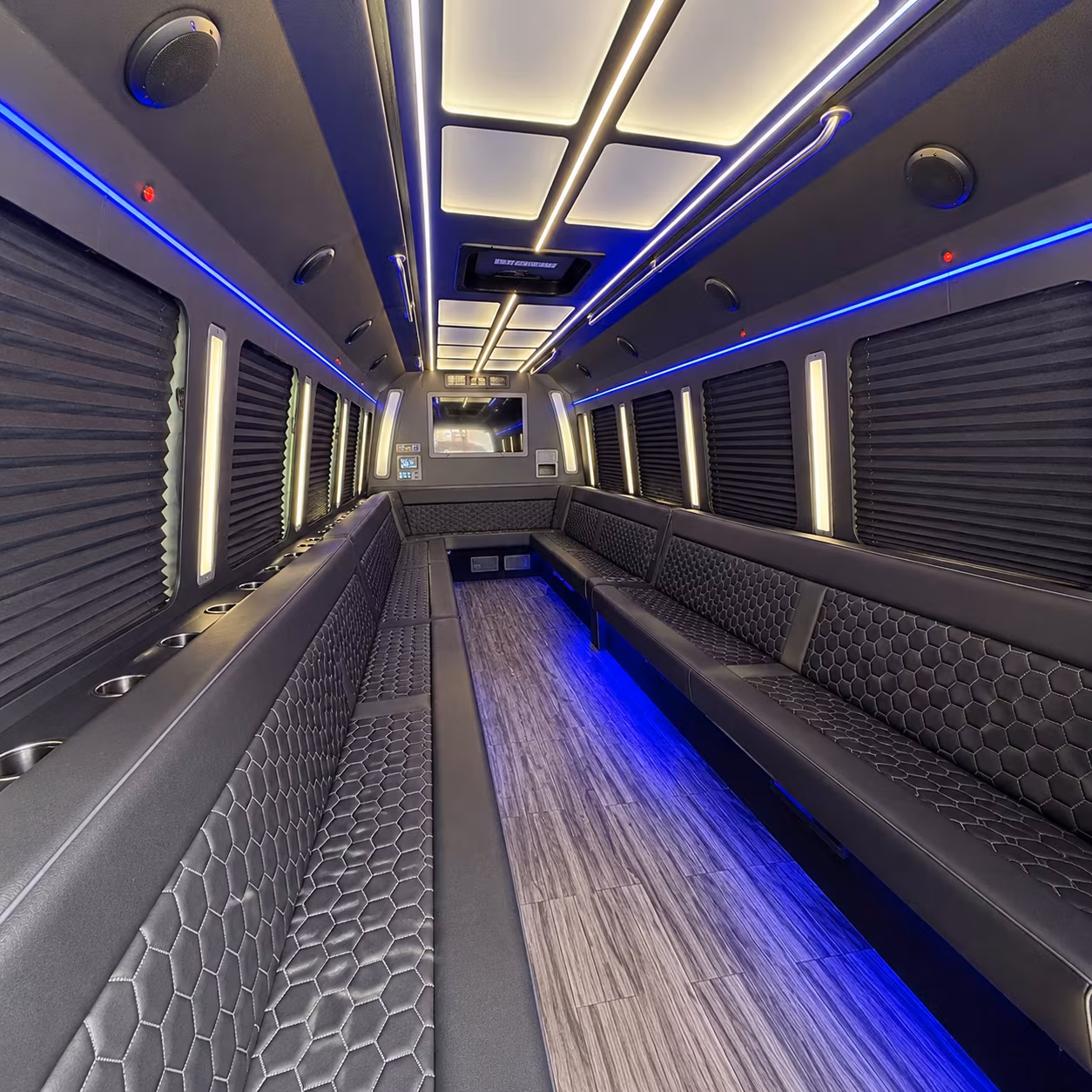 la mesa 30 passenger party bus interior