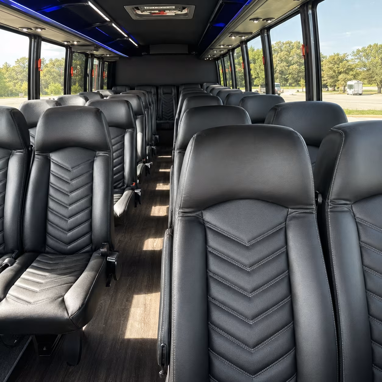 la mesa 35 passenger minibus interior