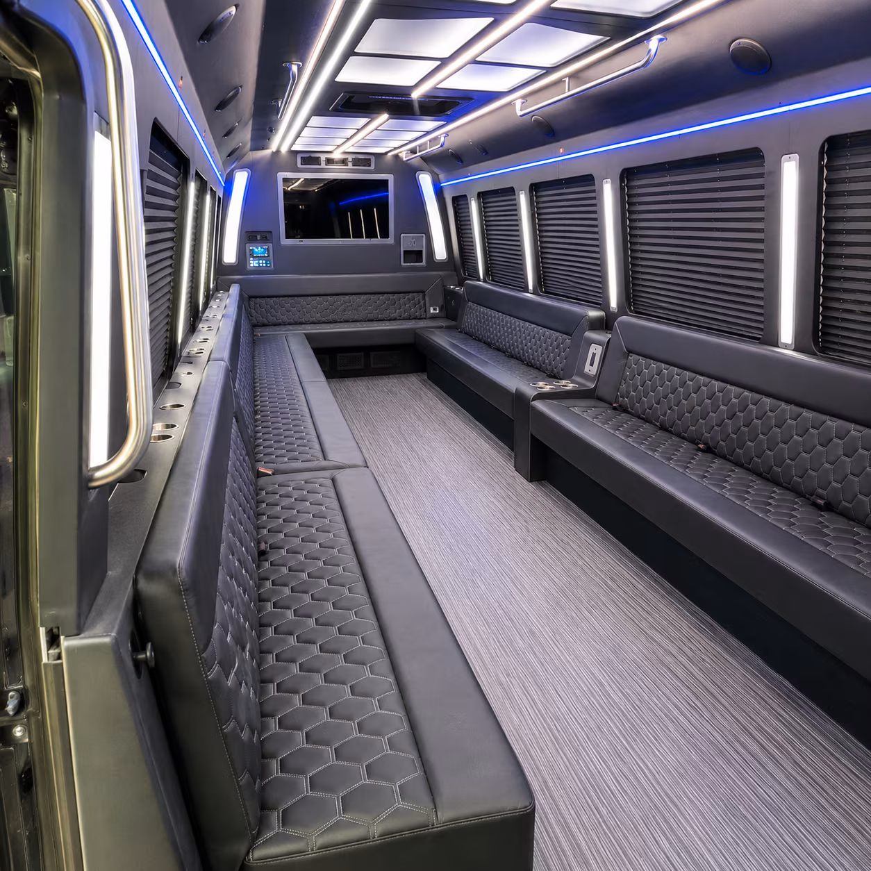 la mesa 40 passenger party bus interior