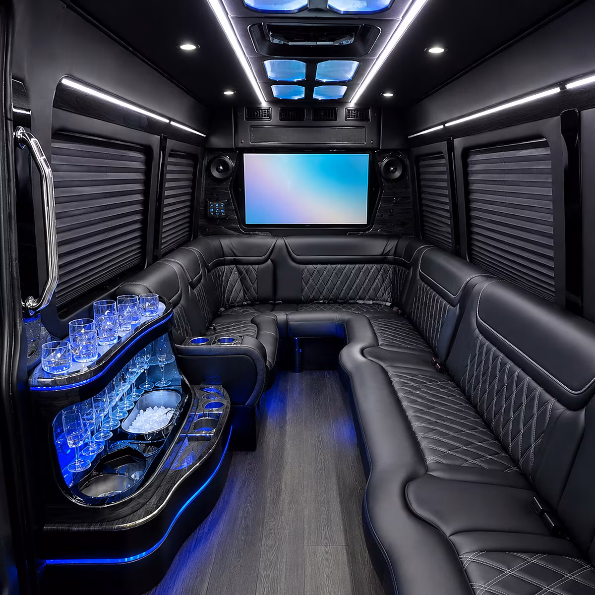 la mesa party bus inside